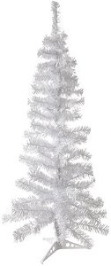 Planta Artificial Arvore Natal 120 Tips C/Base Plastico Branco 1.2m