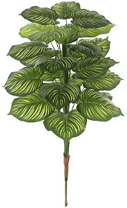 Planta Artificial Arvore Calathea Real Toque X24 Verde Creme 1.2m