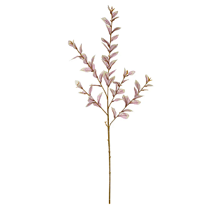 Planta Artificial Galho Folha X57 (rosa creme) 82cm