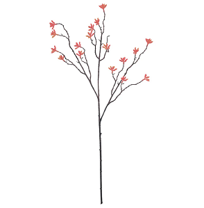 Planta Artificial Galho Semente X18 (laranja) 75cm