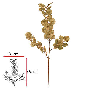 Planta Artificial Galho Eucalipto X38 (verde oliva antigo) 86cm