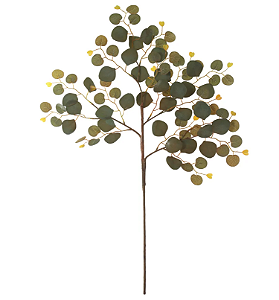 Planta Artificial Galho Eucalipto X80 (verde outono) 89cm