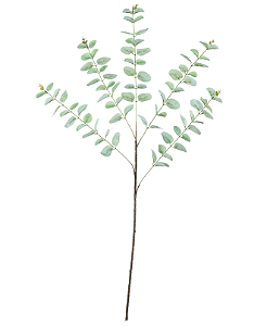 Planta Artificial Galho Eucalipto Real Toque X90 (verde menta) 92cm