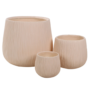 Vaso Fibrocimento C/3 UNI (bege) 46cm