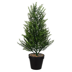 Planta Artificial Folhagem Pinheiro C/Pote Plástico X70 (verde) 49cm