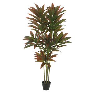 Planta Artificial Dracena Real Toque C/Pote X158 (vermelho) 1,6m