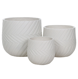 Vaso Fibrocimento C/3 UNI (off white) 40cm