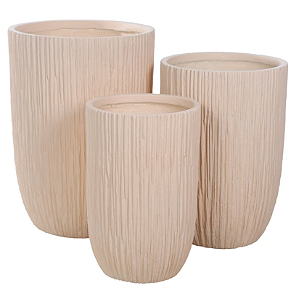 Vaso Fibrocimento C/3 UNI (bege) 63cm