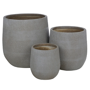 Vaso Fibrocimento C/3 UNI (taupe) 57cm