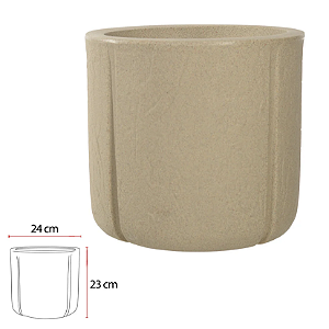 Vaso Polipropileno Constanca (areia) 23X24cm