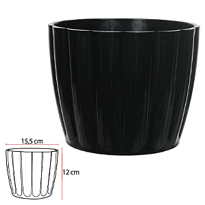 Vaso Moranga Polipropileno (preto) 12X15,5cm