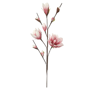 Planta Artificial Haster Magnolia Eva X8 (creme rosa) 87cm