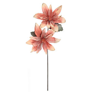 Planta Artificial Haster Flor Eva X2 (salmao) 1,03m