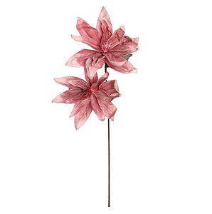 Planta Artificia Haster Flor Eva X2 (rosa) 1,03m