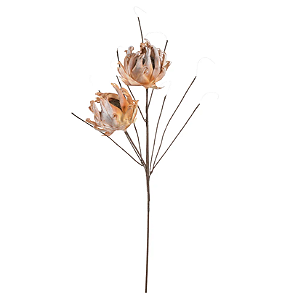 Planta Artificial Haster Protea Eva X2 (laranja) 1m