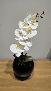 Arranjo 1 Orquidea Vaso de Vidro Preto