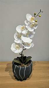 Arranjo 1 Orquidea Vaso Cinza