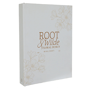 Caixa Livro Mdf Floral (off white) 31,5X23X4cm