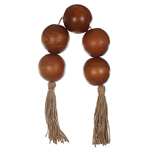 Colar Decorativo Madeira Balls (marrom) 10x9,6x10cm