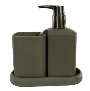 Kit Para Banheiro Poliresina 240ml C/3 Peças (verde)