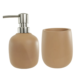 Kit Para Banheiro Cimento 190ml C/3 Peças Terracota
