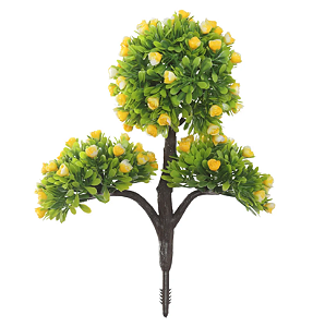 Planta Artificial Arvore Bonsai C/Flor Plastico X73 (amarelo) 25cm