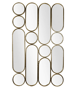 Espelho Decorativo Metal Forms (dourado) 1,16mX2,5X72cm