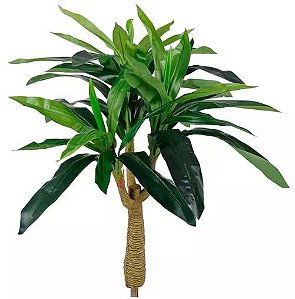 Planta Árvore Artificial Dracena Real Toque Verde 90cm