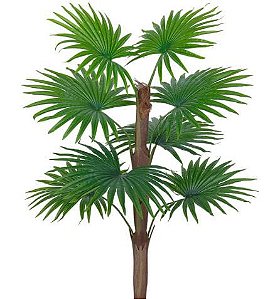 Planta Artificial Árvore Palmeira Leque Real Toque Verde 90cm