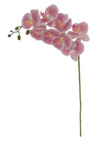 Haste Flor Artificial Orquídea Phalaenopsis Real Toque X9 3D Rosa 100cm