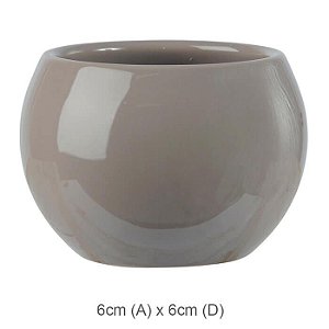 Vaso Cerâmica Redondo Fendi 6cm