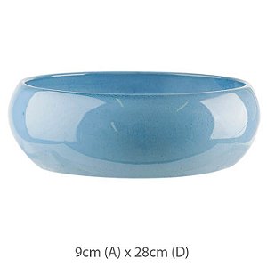 Vaso Cerâmica Bacia Azul Vietnamita 9x28cm