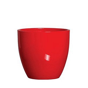 Vaso Cachepot Cerâmica Vermelho 15,5cm