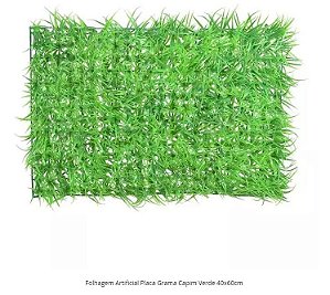 Folhagem Artificial Placa Grama Capim Verde 40x60cm