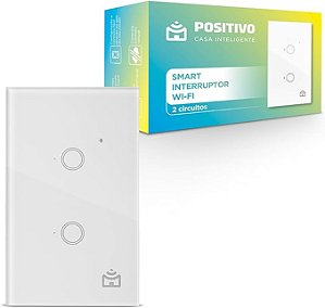 Smart Interruptor Wi-fi  Casa Inteligente, 2 Módulo Cor Branco 110v/220v
