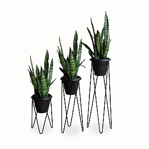 Suporte para Vasos de Plantas Tripé de Chão