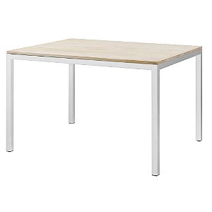 Mesa de Ferro Branca com Tampo em MDF