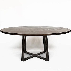 Mesa Charlote Preto com tampo em Nova Imbuia 1,20