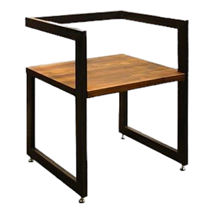 Cadeira de ferro Cora Estilo Industrial Preta