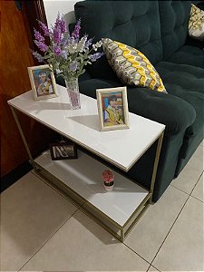 Mesa de Apoio Sofá Modelo Lara Indicado Para o Lado Direito