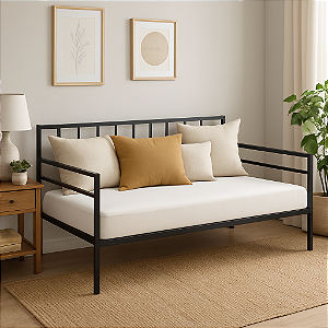 SOFÁ CAMA DE FERRO PARA COLCHÃO DE 88X1,88