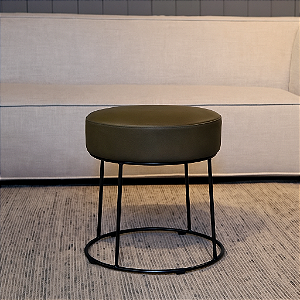 Puff Daisy com Assento em Material Sintético Verde