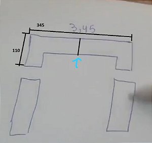 SOFÁ DE FERRO COM CHAISE 3,45x1,10