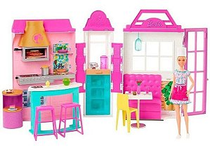 Boneca Barbie Playset Cook'n Grill Restaurante Mattel Hbb91