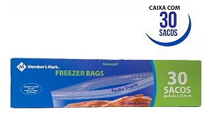 Sacos Bag Para Freezer - Members Mark 30 Médio 17,7x19,5CM - Vals