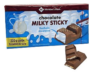 Chocolate Ao Leite Com Recheio De Creme Milky Sticky Members