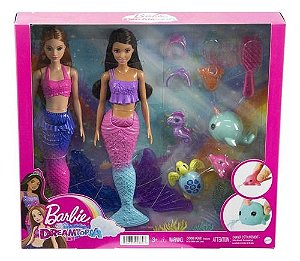 Boneca Barbie Dreamtopia Sereia Caixa Com 2 Unidades Hbw89