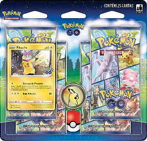 Jogo de Cartas Pokémon - Blister Quadruplo - Pokémon GO - Pikachu