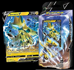 Jogo de Cartas Baralho de Batalha V Pokemon 60 Cartas Zeraora