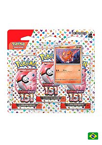 Blister Triplo Escarlate e Violeta 4 - 151 - Charmander